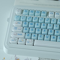Jolies touches de clavier en cristal gelée chaton, personnalisées bicolores PC MAO, 119 touches pour claviers mécaniques à interrupteurs magnétiques