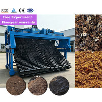 Retourneur de compost de type chaîne à plaques en acier au manganèse CLASSY, profondeur 1,5 m, avec contrôle PLC