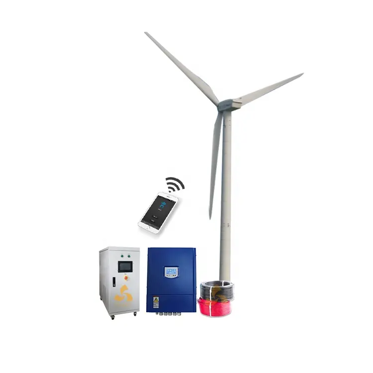 Fora da grade três fase horizon 380v 400v450v 100kw turbina eólica preço competitivo na grade do vento sistema de turbine100kw