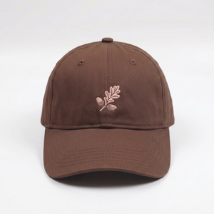 หมวกเบสบอลปักโลโก้ 6 แผงสีน้ำตาลแบบ OEM สั่งทำพิเศษ หมวกทรง Dad Hat ผ้าฝ้ายไม่เสริมโครง - Product Image 3