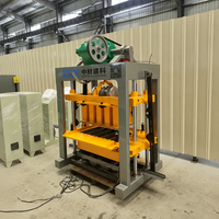 Machine à fabriquer des blocs ZCJK, moteur PLC, semi-automatique, à vibration, pour blocs creux, machines à briques pour petites entreprises QTY4-40