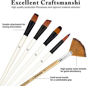 Bomeijia 32pcs Artist Paint Brush <span class=keywords><strong>Set</strong></span> - Fine Nylon lông cho Acrylic, sơn dầu & màu nước cho các nghệ sĩ người lớn & sinh viên - Product Image 3