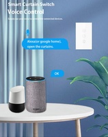 Interruptor de cortina inteligente Aomytech estándar de EE. UU. Wifi Tuya App Control Touch 3Gang obturador para Smart Home 3-Way Max. Corriente 10A