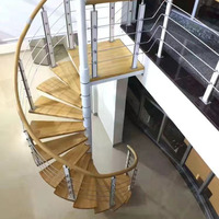 Ficelles en verre de Style moderne, taille personnalisée, balustrade en bois incurvé pour escaliers