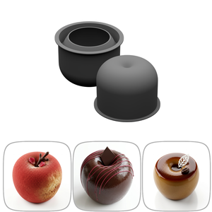 Molde de silicona con forma de manzana 3D, molde de silicona para fondant, molde para barra de chocolate, moldes de silicona para decoración, molde para pastel de mousse - Product Image 3