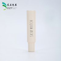 Tube cosmétique couleur chair 19 mm en PE vide avec bouchon à vis, surface brillante, impression de logo personnalisée pour crème contour des yeux, fard à paupières, rouge à lèvres, sérum
