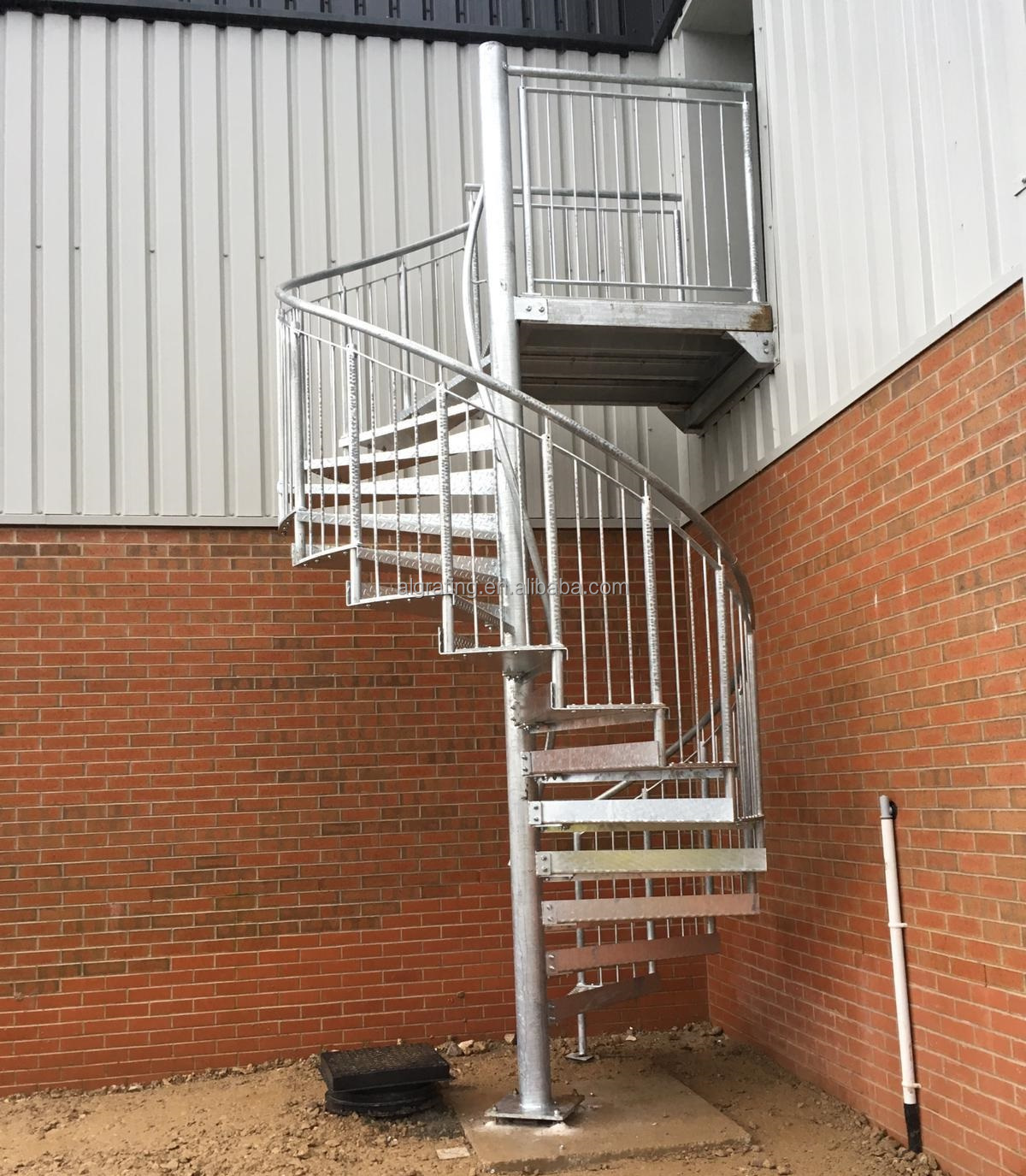Уличная промышленная металлическая лестница, лестница из оцинкованной стали, стальная лестница, лестница из металла, строительный материал, спиральная лестница
