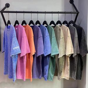 ผู้ผลิตเสื้อยืดทรงบ็อกซี่แบบวินเทจสั่งทำพิเศษ เนื้อผ้าหนา พิมพ์ลายซันเฟดขนาดใหญ่ สไตล์ลำลอง แขนสั้น สำหรับผู้ชาย - Product Image 1