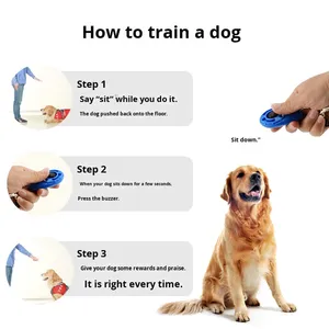 Clicker per Addestramento Cani Bicolore Ovale in ABS, Portatile con Cinturino da Polso, Vendita Diretta dalla Fabbrica - Product Image 3