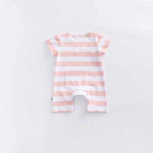 Tienda en Línea, Venta al por Mayor en China, Ropa para Bebés Recién Nacidos, Mameluco de Manga Corta a Rayas para Bebé - Product Image 6
