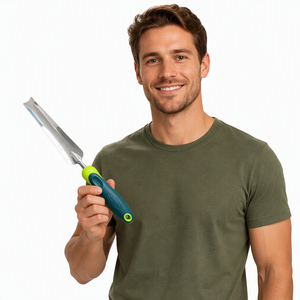 Ensemble d'outils de jardinage en acier inoxydable pour le désherbage manuel et la repiquage, avec manche en plastique - Product Image 3
