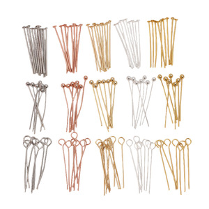 Agujas para Abalorios Chapadas en Oro de 18K, 0.5mm 0.8mm, Forma de T, Cabeza de Bola, Figura Ocho, para Hacer Pulseras, Componentes de Joyería DIY - Product Image 4