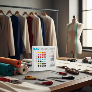 Etichette Adesive a Stella Ilan, 28 Pezzi, 5 Fogli, 17x11.5cm, Etichette Colorate per Abbigliamento - Product Image 2