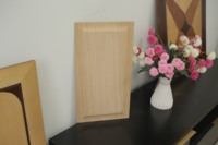 Porte intérieure à panneau lisse en MDF de qualité meuble, placage hickory, design moderne, fabriquée au Vietnam