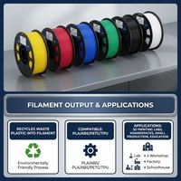 Mini extrudeuse à vis simple automatique de haute précision pour bobinage de fil, machine d'extrusion de filament 3D PP EVA HDPE PE ABS – Garantie 1 an
