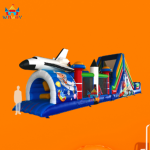 WINWAYTOYS Alquiler de Castillo Inflable de PVC con Temática Espacial y Obstáculos de Caminata Lunar Personalizado para Diversión - Product Image 3