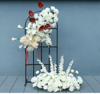 Lila Hyazinthe Rose Hortensie Calla-Lilie Künstliche Seiden-Hochzeits-Hintergrunddekoration Hängende Blumenreihe Geburtstags-Party Bühnen-Bodendekoration