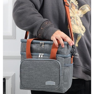 Insulated Lunch <b>Box</b> for Men Women - Leak-Proof <b>Cooler</b> Lunch Bag with 4 Pockets Adjustable Strap Ideal for Work Picnic Travel Med - Product Image 6