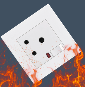 Wall <b>Socket</b> AC 110-250V 15A 3 Pin Round <b>Plug</b> Outlet with Indicator <b>Light</b> 86mm Square Panel - Product Image 1