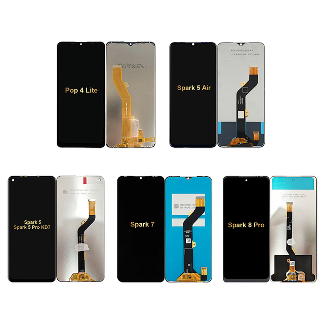 Mobile Phones Lcds for Tecno Camon 15 16 17 18 19 20 Pro Neo Spark 4 5 6 7 8 8C 9 9T 10 Pro Air 10C Go 2023 Touch Screen