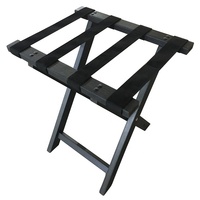 Venta al por mayor de fábrica, portaequipajes plegable de madera maciza, estante para zapatos para dormitorio de Hotel, estante para bolsas, suministro de hospitalidad para hoteles