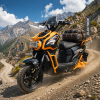 Electric Off-Road Motorcycle with Rear Hub Motor 3-Speed Transmission 60mph Max Speed for Adults
