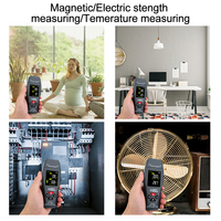 Penguji Radiasi Medan Elektromagnetik Digital Profesional Detektor EMF Kekuatan Listrik Magnetik dengan Pengukuran Suhu