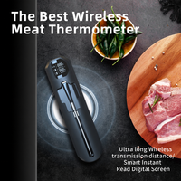 Thermomètre de cuisson sans fil numérique rechargeable avec contrôle par application et alarme, compatible lave-vaisselle