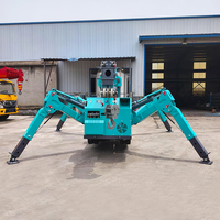 Mini-grue araignée pour la construction et les travaux de levage en espaces étroits intérieurs, tels que les murs-rideaux, les structures en acier et les ateliers d'usine.