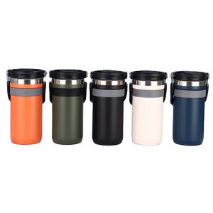 Modern Design 304 Stainless Steel Thermos Cup Portable Outdoor Handle Coffee & Drink Cup Vacuum Technology for Car Use Wholesale - Product Image 1