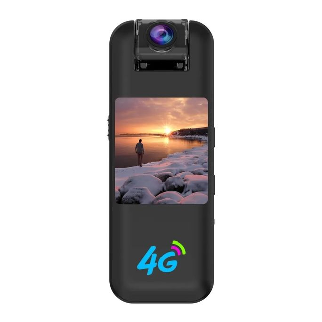Mini 180-Rotation Lens 4G Portable Camera 2K HD Curved Screen Night Vision Motion Sensor Home DV Security MicroSD Cloud Storage