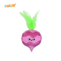 Jouet en peluche doux et froissé pour chaton, série fruits thème printemps, design personnalisé du fabricant Famipet, avec herbe à chat