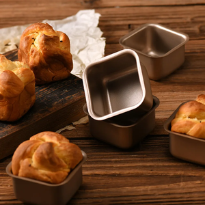 <b>Square</b> Mini Carbon Steel Cake Mould Non-stick Small Bread Toast Trays Baking Pan Multifunctional Mousse Cup Kitchen Baking <b>Tools</b> - Product Image 3