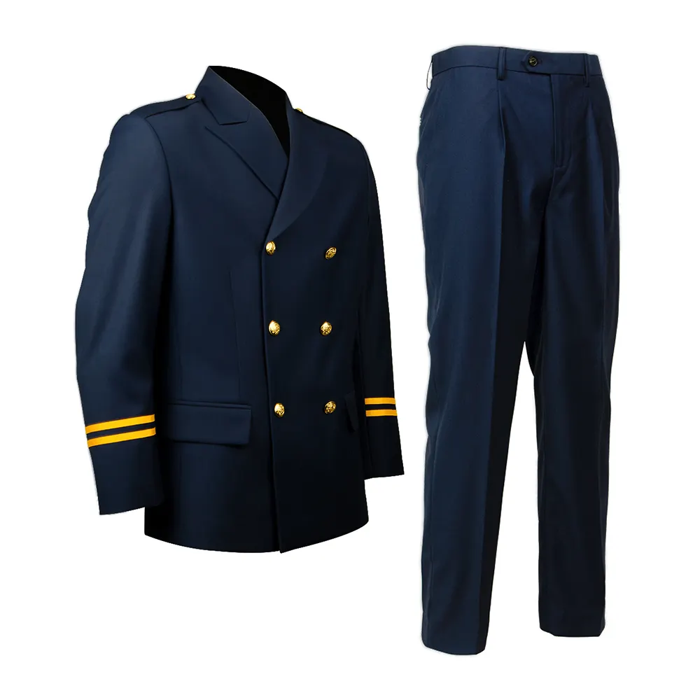 Custom Pilot Uniform Men   Women's Costumes Dark Blue Airline Uniforms