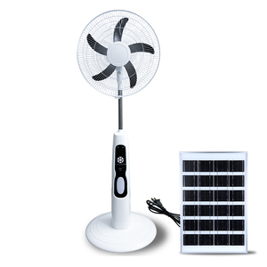 Ventilateur solaire rechargeable sur pied 16/18 pouces AC 12V à 5 pales avec batterie intégrée pour la maison TA14 16 pouces solaire AC 12V W - Product Image 1