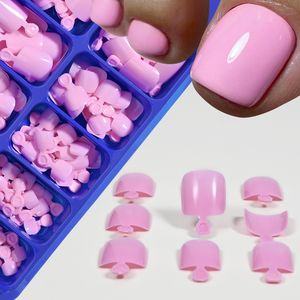 100pc Nude Rose Appuyez sur Ongles Rose Rouge Orteil Ongles Presse ons <span class=keywords><strong>Blanc</strong></span> Court Carré Faux Ongles D'orteil pour Femmes <span class=keywords><strong>Pied</strong></span> <span class=keywords><strong>Manucure</strong></span> - Product Image 2