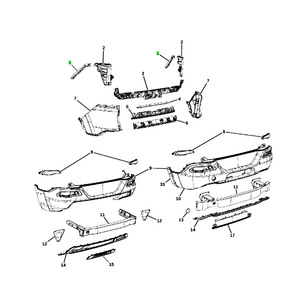 Rear Bumper <b>Bracket</b> For 2014-2018 Jeep Cherokee 68138414AC 68138415AC <b>Plastic</b> Replacement Part - Product Image 4