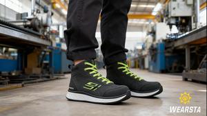 Men and <strong>Women</strong> Safety Shoes Composite <strong>Toe</strong> <strong>Cap</strong> Breathable Lightweight Work Footwear Anti Slip Waterproof Outsole Safety <strong>Boot</strong> - Product Image 6