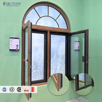 Fenêtres à battant en PVC à double vitrage au design moderne personnalisable Rideaux à persiennes en acier inoxydable à cadre en plastique coupe-vent pour hôtels