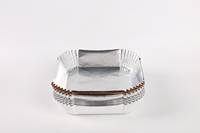 Plaque de cuisson carrée en aluminium pour friteuse à air, résistante aux hautes températures, jetable, pour cuisson sans huile