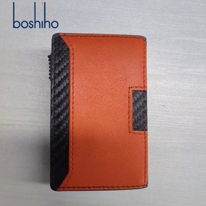 Men's Slim Aluminium Wallet Minimalist Business RFID Blocking Card <b>Holder</b> Pop-Up Metal Case Customized Logo Light Credit Cards - Product Image 1