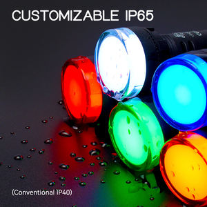 Spia Luminosa LED 22mm Bianca con Simbolo a Croce, Lampada di Segnalazione IP65 Impermeabile AC/DC 12V 24V 110V 220V, Luce Pilota per Montaggio su Pannello - Product Image 4