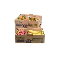 Barquettes en papier pour fruits en supermarché, emballées dans des boîtes en papier de 5 livres pour la présentation.