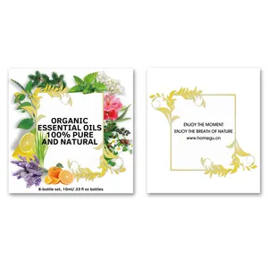 Geschenkset für ätherische Öle aus biologischer Aroma therapie (Top 8), rein-Pfefferminze, Lavendel, Eukalyptus, Teebaum, Zitronengras,