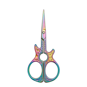 Vintage Guitar Scissors Stainless Steel Straight Head Home Use DIY Embroidery Trim Tool 0005 Retro Cut - Product Image 4