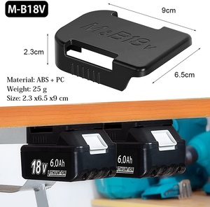 <span class=keywords><strong>Support</strong></span> de rangement pour batteries Makita/<span class=keywords><strong>Bosch</strong></span> <span class=keywords><strong>18V</strong></span>, <span class=keywords><strong>support</strong></span> d'outils, dispositifs de fixation, <span class=keywords><strong>support</strong></span> de machine, rangement de batteries - Product Image 2