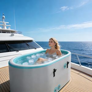 Nouveau produit : Seau à glace <span class=keywords><strong>gonflable</strong></span> de luxe à double paroi pour <span class=keywords><strong>spa</strong></span> haut de gamme, thérapie par le froid, stockage de glace isolé - Product Image 1