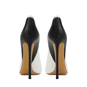 Escarpins de soirée patchwork personnalisés à talons hauts, grande taille 47, pour femmes, multicolores, à talon aiguille, pour pieds larges - Product Image 4