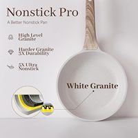 Dreeko Luxury Classic White Granite Non-Stick 13-Piece Cookware Set Aluminium Panci dan Wajan Tahan Oven Kompatibel dengan Induksi