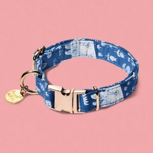 Collar de Perro Ajustable, Elegante, de Algodón, Cómodo, Moderno, con Estampado de Animales, de Lujo, Tamaño Pequeño, Personalizado y Duradero - Product Image 1